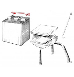 bride batterie inox mehari, 2cv, diane