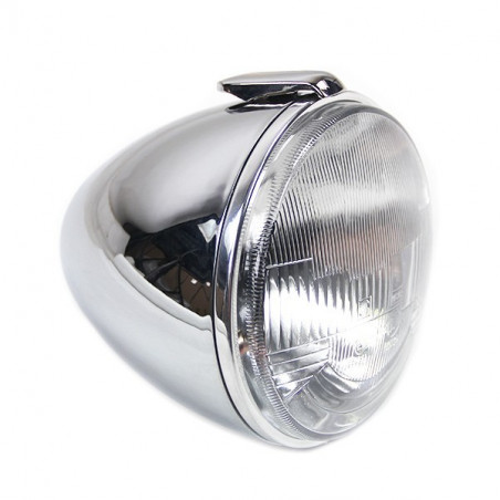 Phare rond complet h4 +bol chromé repro